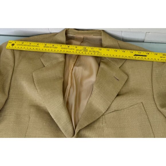 Luciano Barbera Blazer Jacket 42L Linen Wool Blend Bemberg Liner Made in Italy - Picture 10 of 11